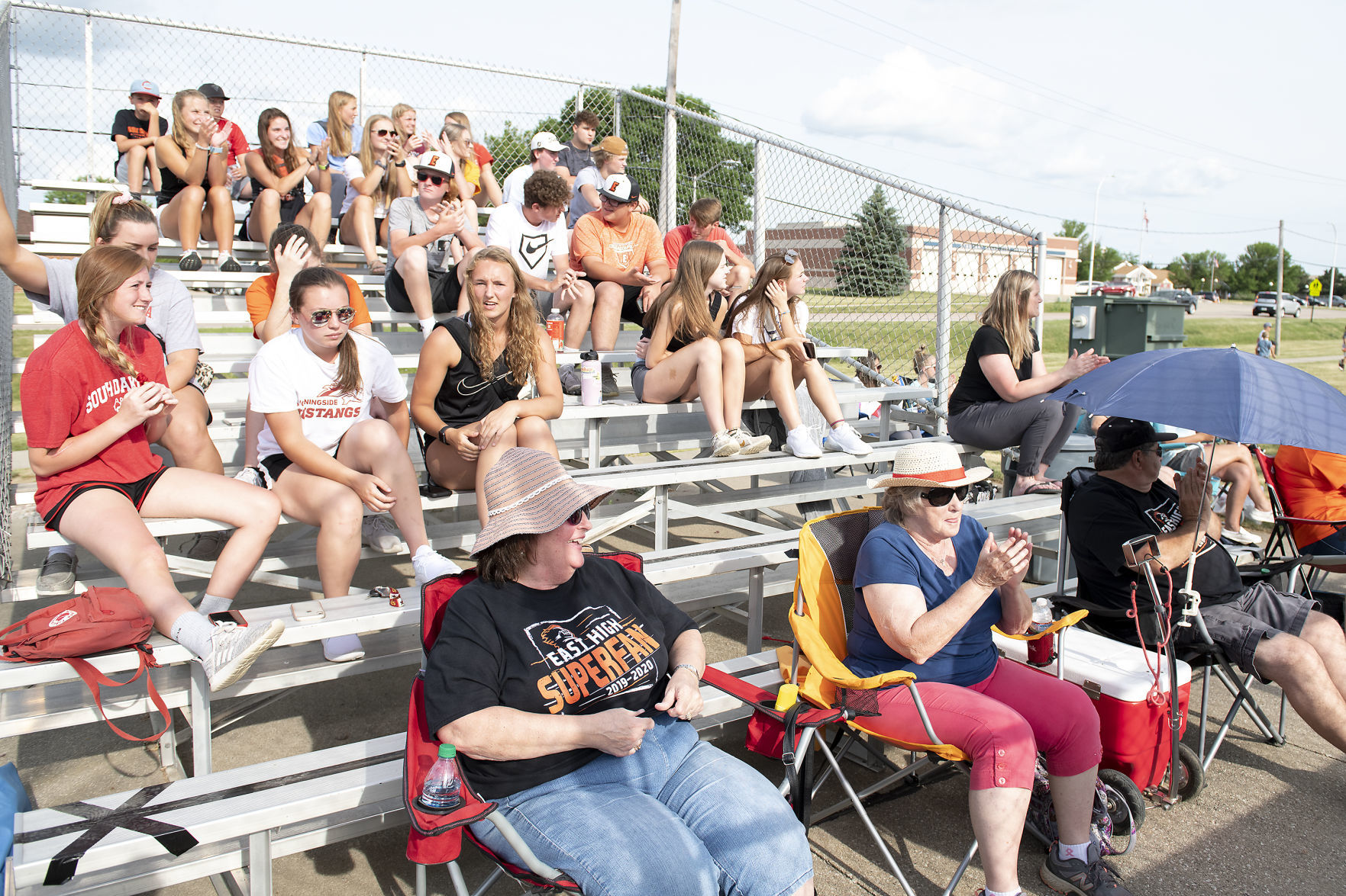 COVID-19 Spectators gather for baseball